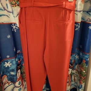 Coral pink, high-waisted wide leg trousers. Never worn